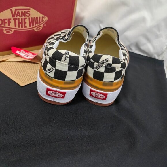 VANS Era Stacked Checkerboard Slip On Canvas Shoes - Picture 4 of 5